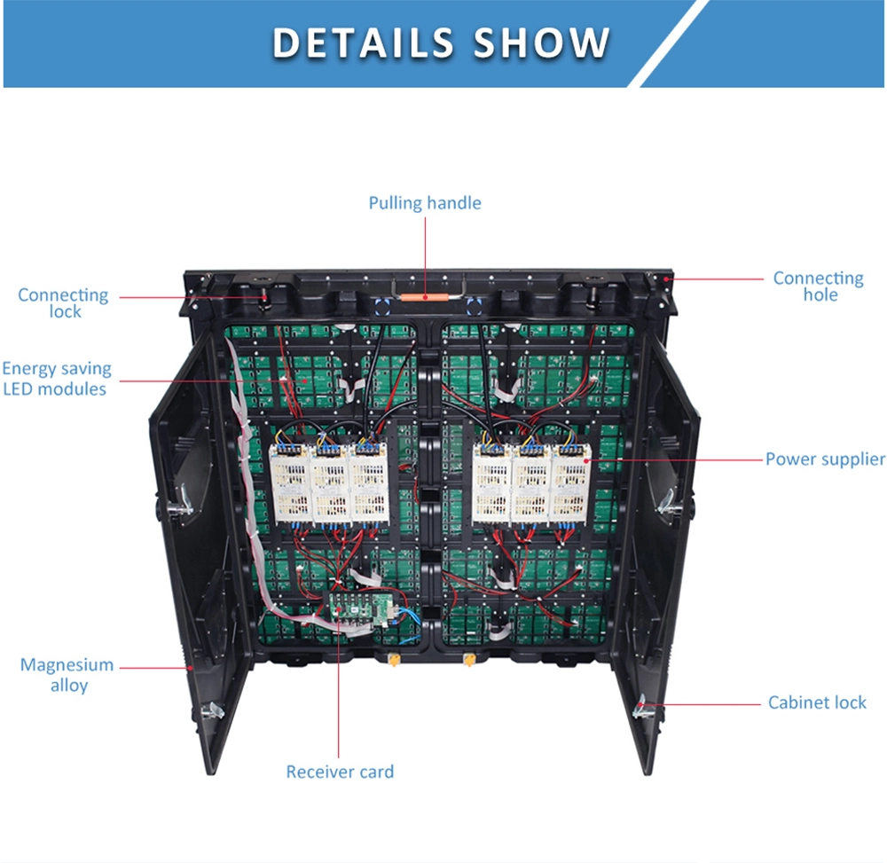 IP65 P8 P10 Module Panel Cabinet Sign Board Outdoor LED Display Screen Video Wall LED Advertising