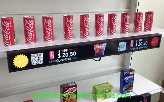 Fácil configuração P1.5 Prateleira interna de produtos de supermercado LED Tela de exibição de sinalização digital