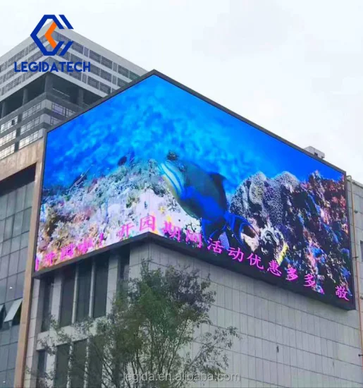 Legidatech P10 3D IP65 à prova d'água de alto brilho Publicidade ao ar livre Display de LED Grande parede de vídeo LED Sinais digitais à prova d'água Publicidade comercial